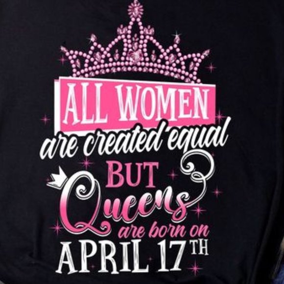 Personalized Queens Are Born In April Birthday Women, April Birthday T-shirt - Picture 2 of 4